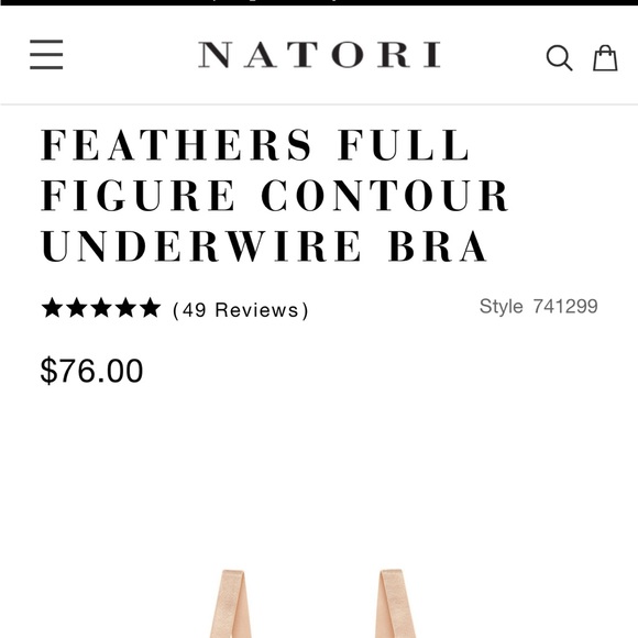Natori full coverage fathers contour bra. 40G. Gently used - Picture 6 of 6